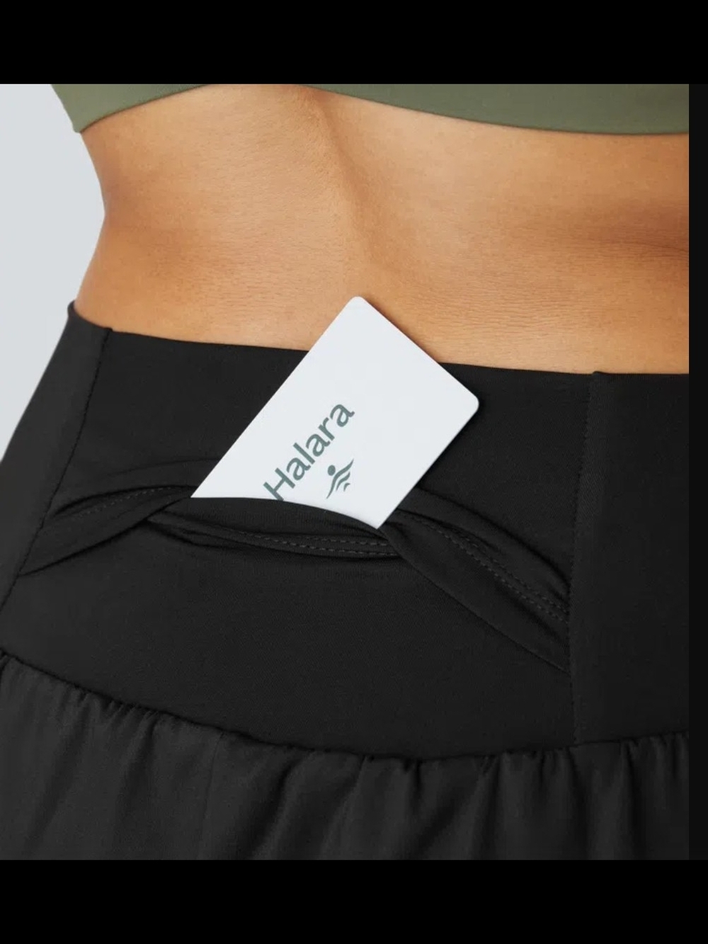 NWT Size XL HALARA Black High-Waist 3in Athletic Shorts - Picture 4 of 4